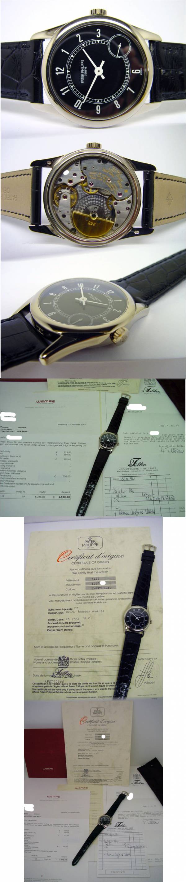 Patek Philippe limitierte Calatrava 5000 in Weißgold 